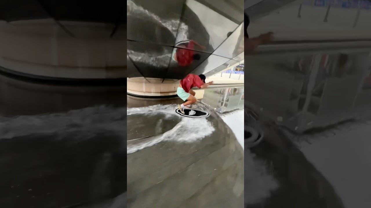 I found a fountain made for skimboarding!!