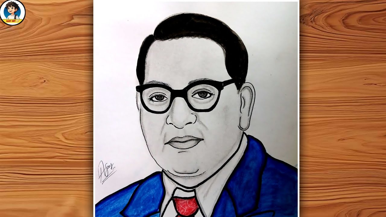 How to Draw Dr. B. R. Ambedkar | Easy Ambedkar Jayanti Drawing 🇮🇳