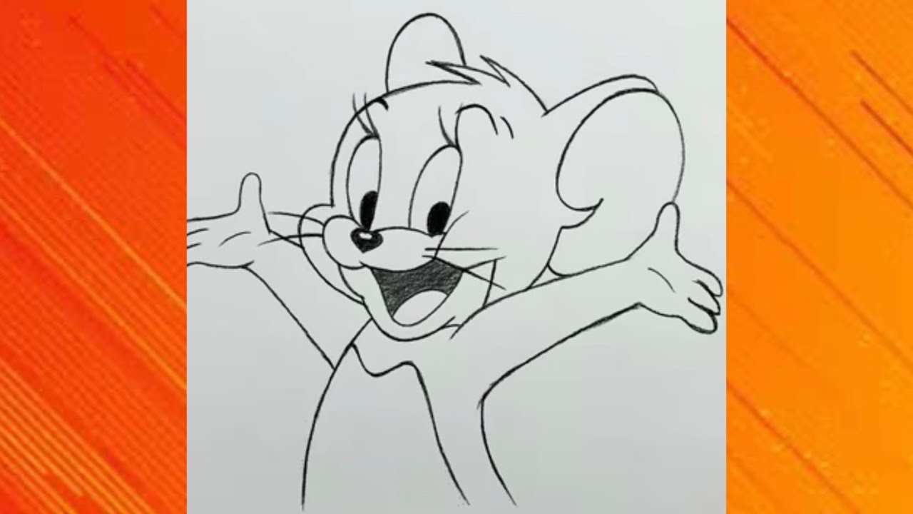 How to draw cartoon jerry pencil drawing | drawing | easy step | Anku art 