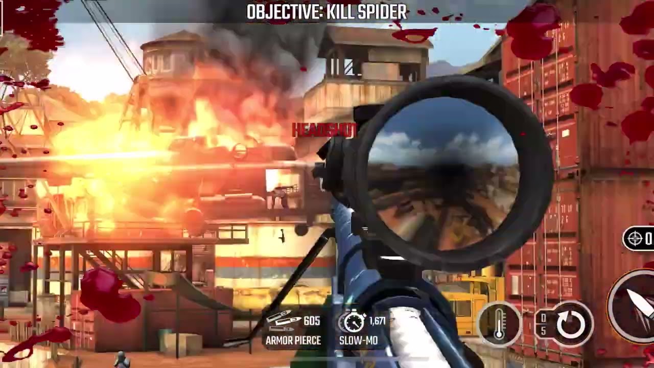 Kill Spider, Sniper Strike Special Ops Boss #1 - Diamond Mine (Boss/zone 20)