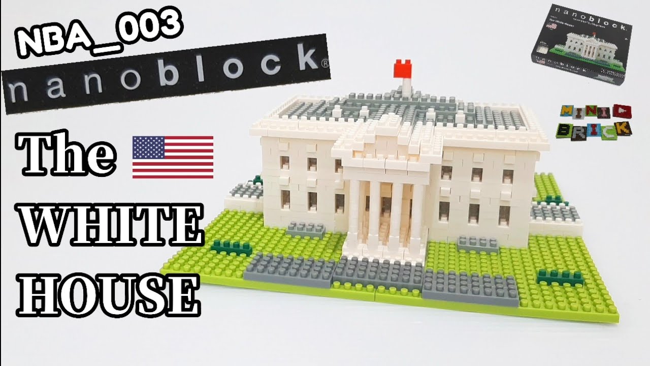 nanoblock NBA_003 | The WHITE HOUSE 🇺🇸 | Stop motion speed build review