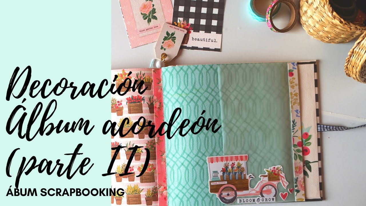 Decoración álbum primavera - Scrapbooking fácil principiantes