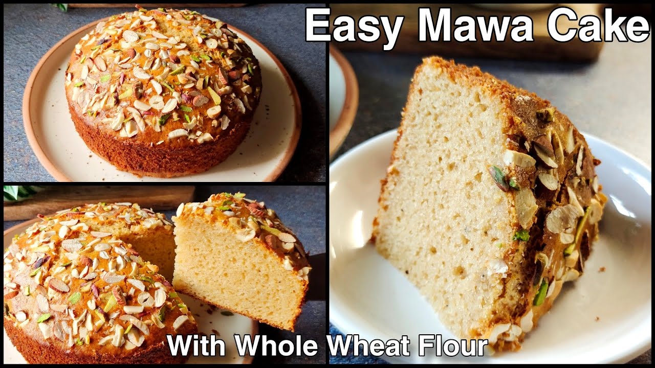 Eggless Mawa Cake With Wheat Flour | How to make spongy Mawa Cake without Maida | Easy Cake Recipe