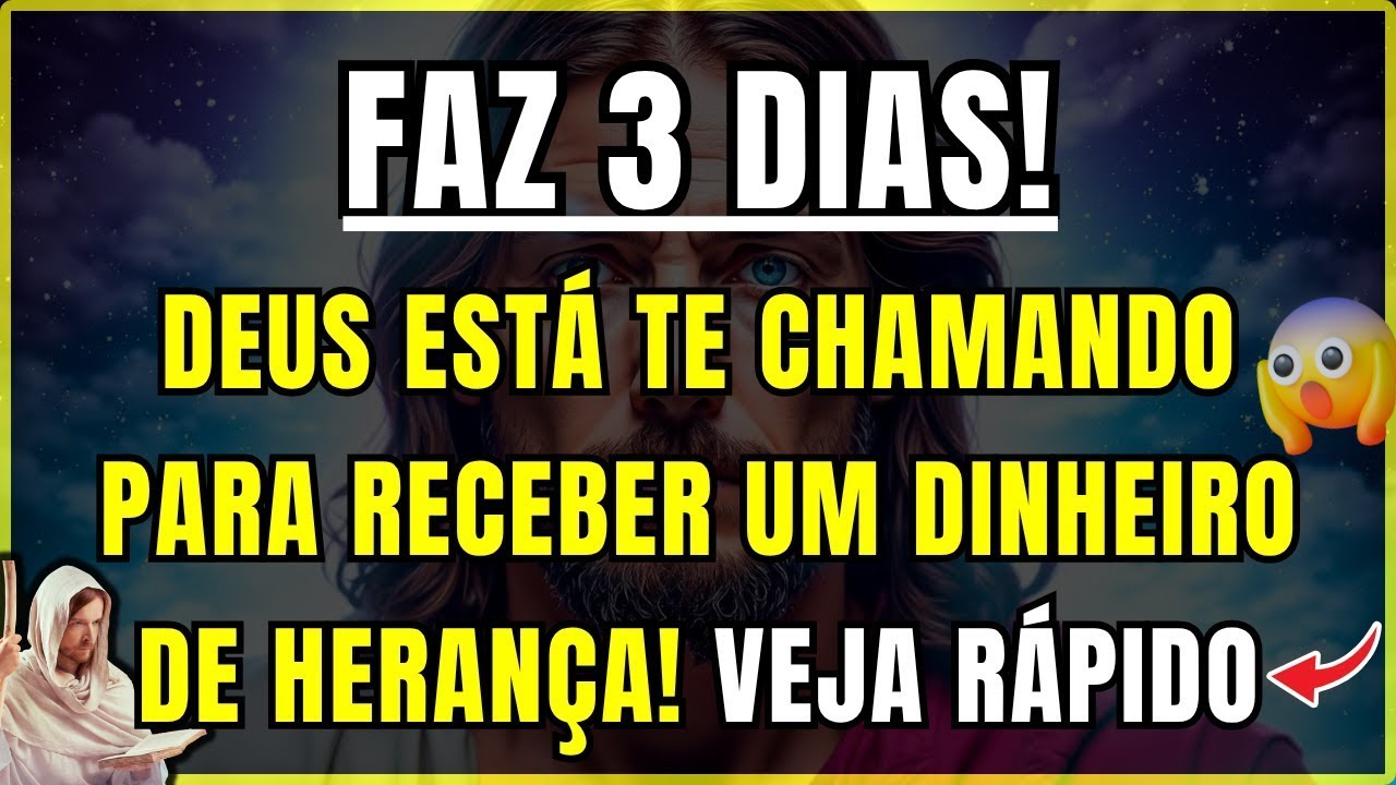 DEUS DIZ: ESTOU TENTANDO TE ENTREGAR UM DINHEIRO, É UMA CASA DE HERANÇA EM TEU NOME (já faz 3 dias)
