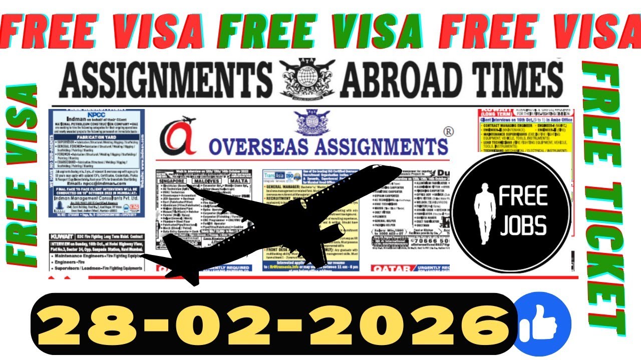 Assignment Abroad Times Epaper Mumbai Saturday Gulf Jobs Newspaper | Job Portal Abroad
