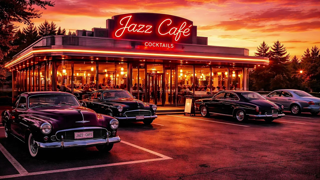 Soft Sunset Jazz Café | 1940s Soft Evening Ambience