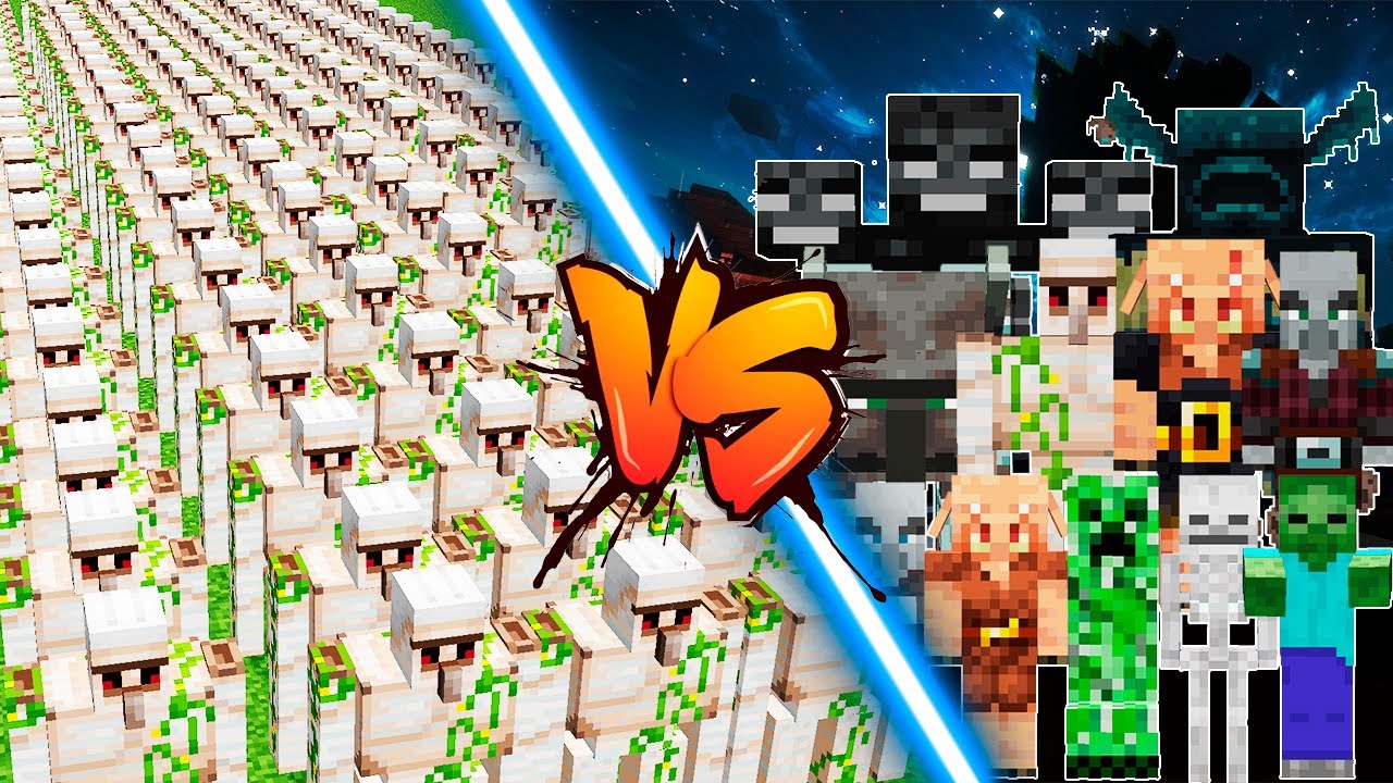 Golems vs All Mobs Minecraft x1000 | Iron Golem and every Mob In Minecraft Fight Battle