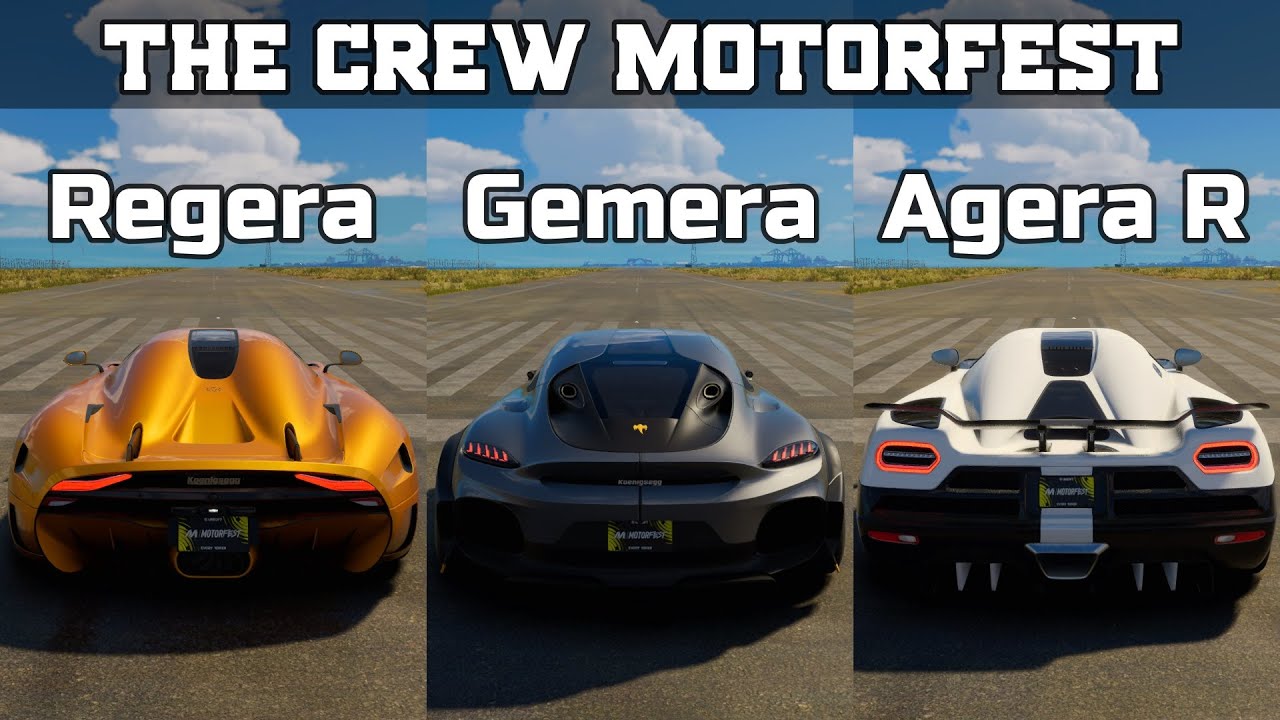 The Crew Motorfest - Koenigsegg Regera vs Koenigsegg Gemera vs Koenigsegg Agera R - Drag Race