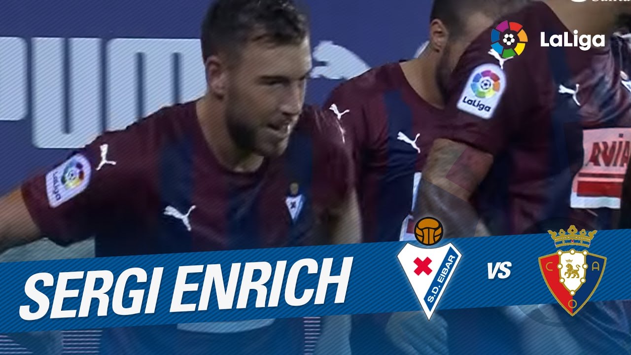 Golazo de cabeza de Sergi Enrich (2-2) SD Eibar vs Osasuna