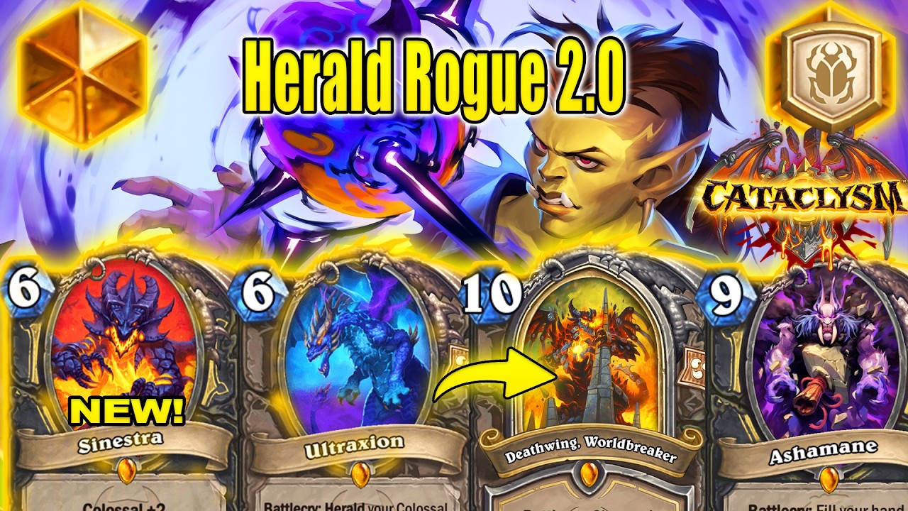 Best Herald Thief Rogue 2.0 Deck Is So Much Fun To Play At New Expansion CATACLYSM | Hearthstone