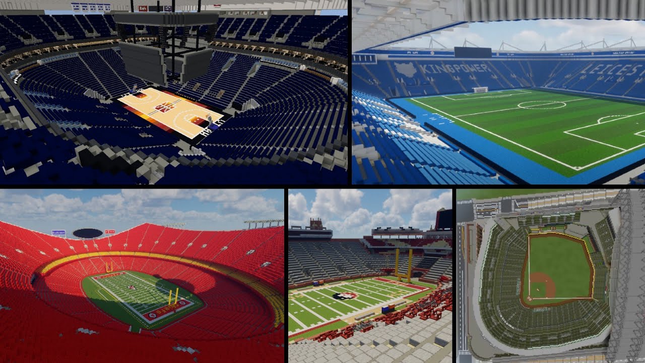 The BEST MINECRAFT STADIUMS Submitted by Viewers Like You! | Viewers' Builds Part 2