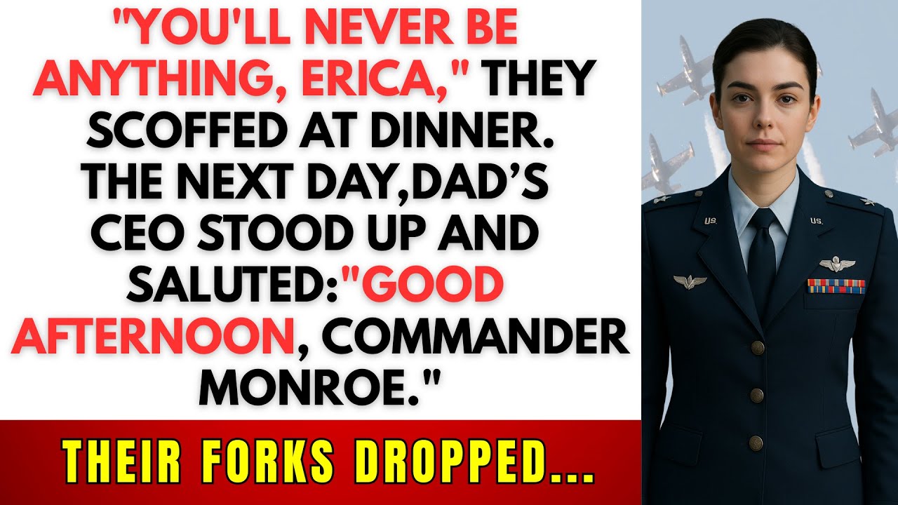 At Family Dinner They Said I Was Nothing — Then My Dad’s CEO Stood Up and Saluted Me in Silence
