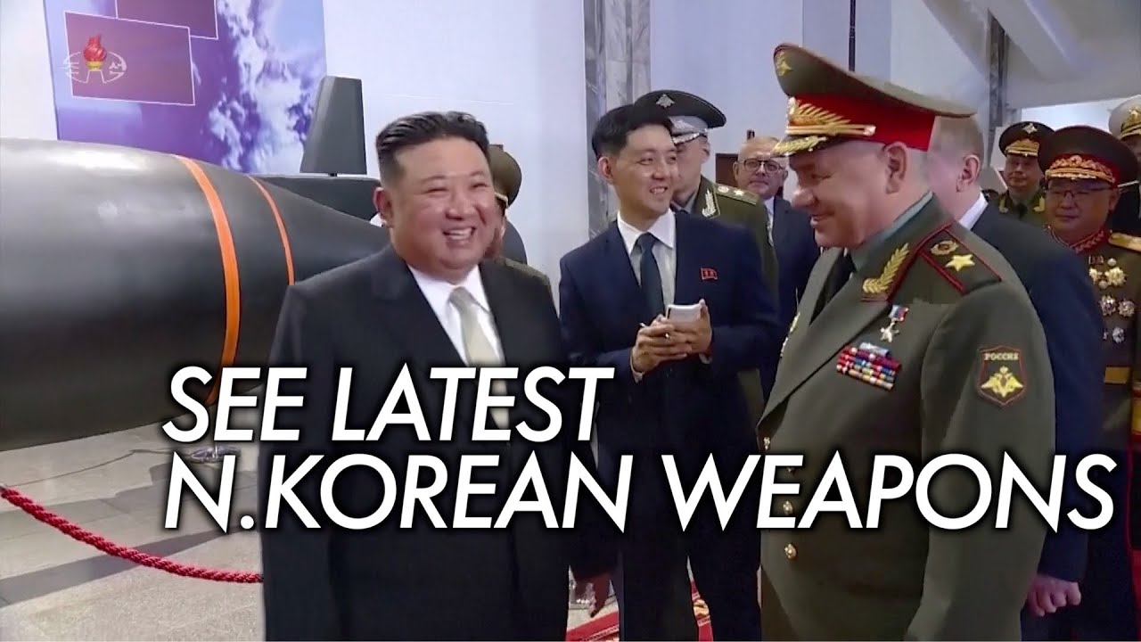 North Korea's Kim giving Russian defense minister Shoigu private tour of military weapons