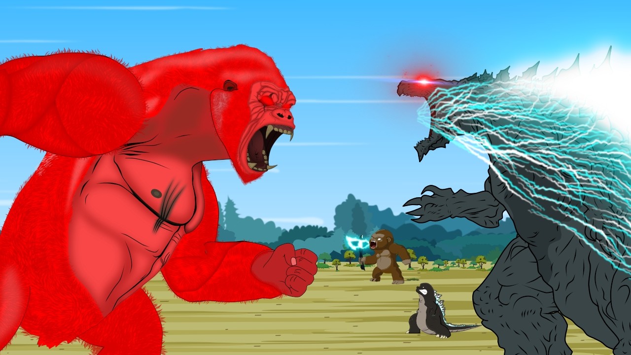 Evolution of KONG vs TEAM GODZILLA ATOMIC BREATH: Size Comparison | Godzilla & KONG Cartoon Movies
