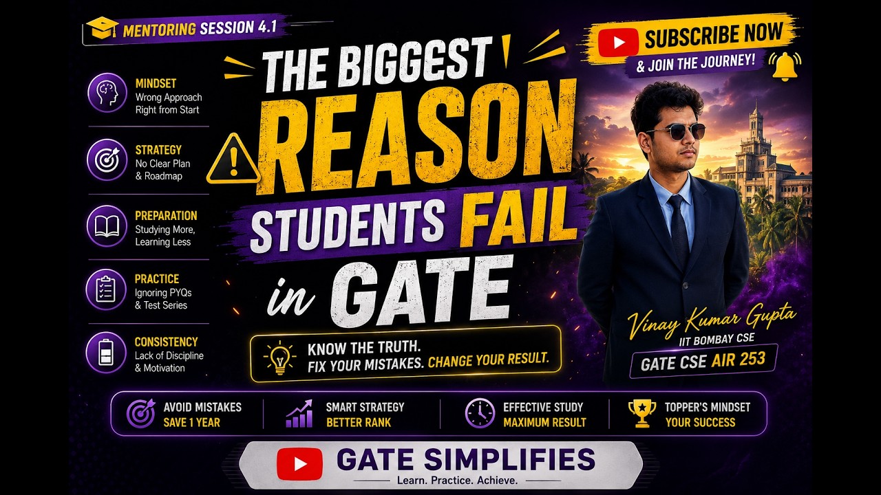 The Biggest Reason Students Fail in GATE | Mentoring Session 4.1