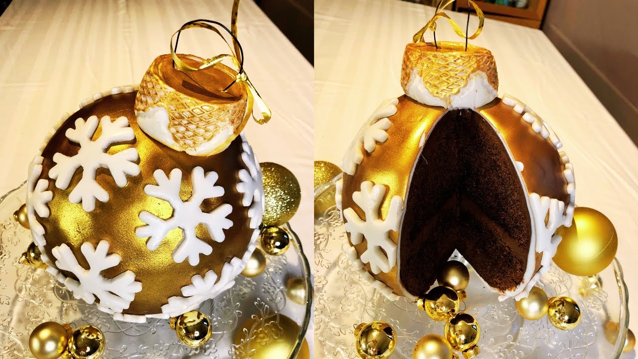 Christmas Ornament Cake 🎄 Bake with me