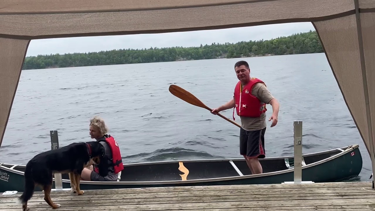 Hoisting, Storing and Launching a Canoe using 2 KayaArms