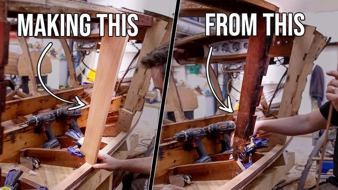 Patterning a Rotten Chris Craft Side Frame | Chris Craft Restoration