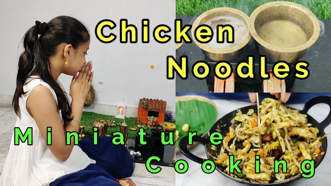 Requested Chicken Noodles 😋|Miniature Cooking 🔥|Akshaya ❤️|Azhagu mayil 🥰
