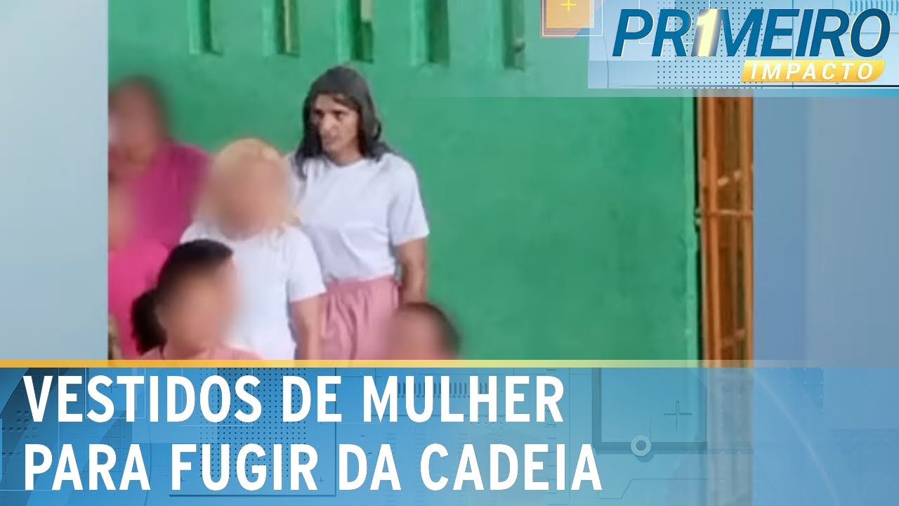 Com direito a peruca, presidiários tentam fugir disfarçados de mulheres |Primeiro Impacto (13/08/24)