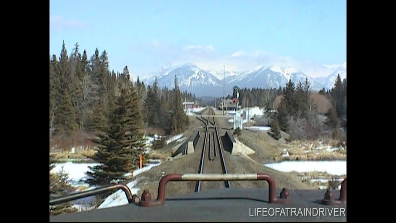 Locomotive Cab Ride in the Rocky Mountains Through Banff, AB - Train Ride