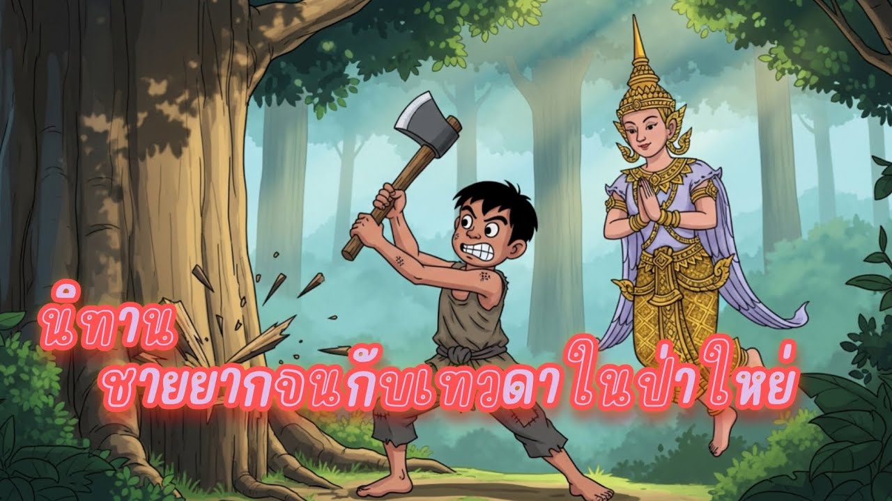 นิทานพื้นบ้านชายยากจนกับเทวดา#นิทานสอนใจ#ตำนาน#นิยาย