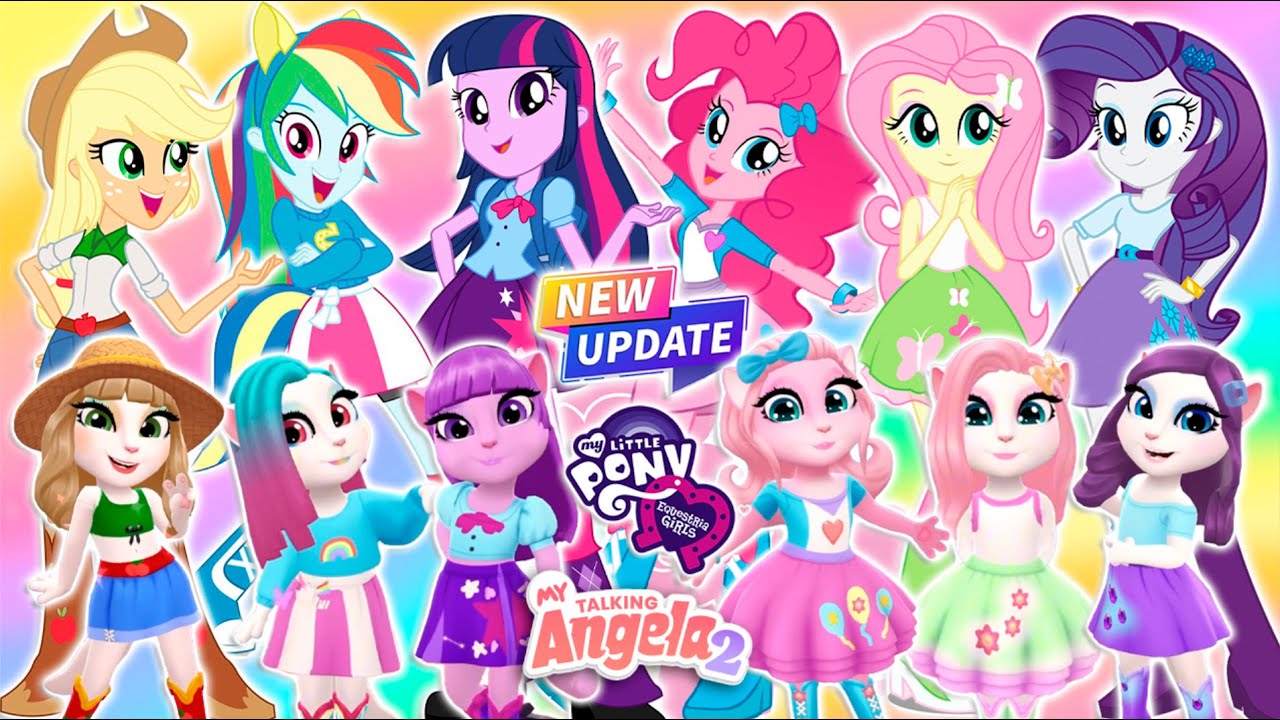 MY TALKING ANGELA🌈 MY LITTLE PONY EQUESTRIA GIRLS  NEW UPDATE  Cosplay Makeover