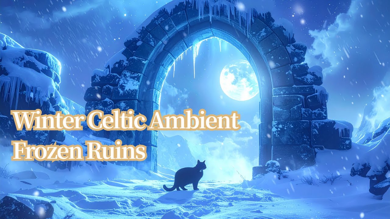 Winter Ambient Relaxing Piano – Frozen Ruins  / 黒猫と歩く月光の氷の遺跡