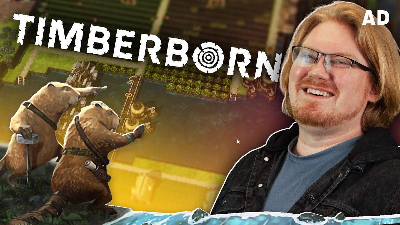 Flooding my town with sluices in Timberborn! - UPDATE 6 #AD
