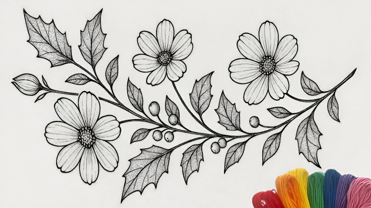 Cute And Amazing Hand Embroidery Design For Beginners | Beautiful Needle Work 
