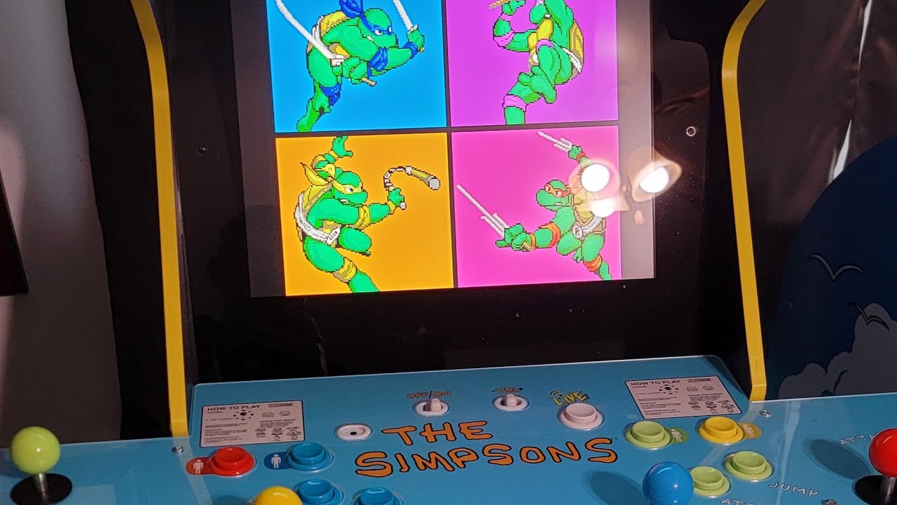 Arcade 1Up Simpsons cabinet playing TMNT with stock hardware. 10 minute hack!