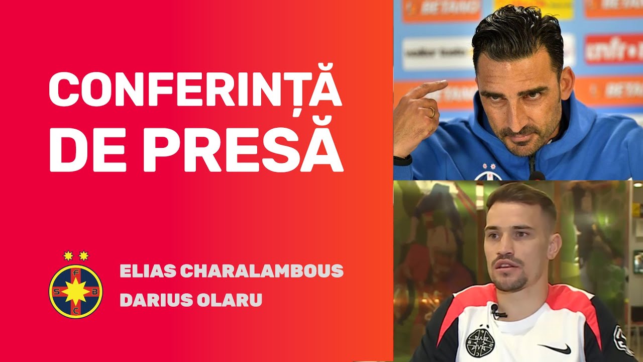 Conferință de presă FCSB » Elias Charalambous și Darius Olaru prefațează duelul cu Fenerbahce
