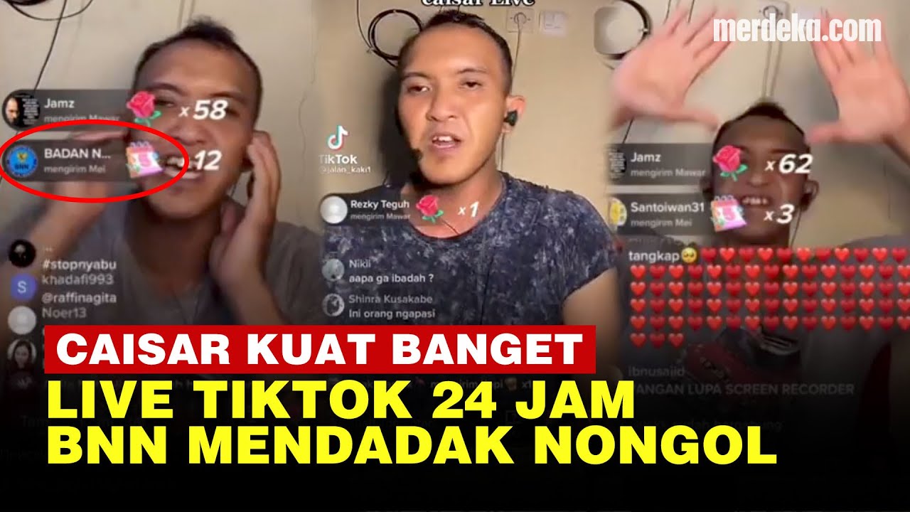 Caisar YKS Disenggol BNN saat Asyik Live TikTok 24 Jam Sambil Joget Ria