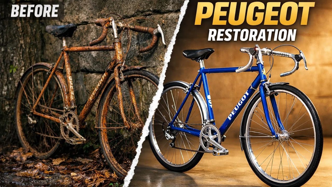 Inside a Rusted a Restoration 1970s Peugeot Road Bike Was Forgotten in a Garage for Decades