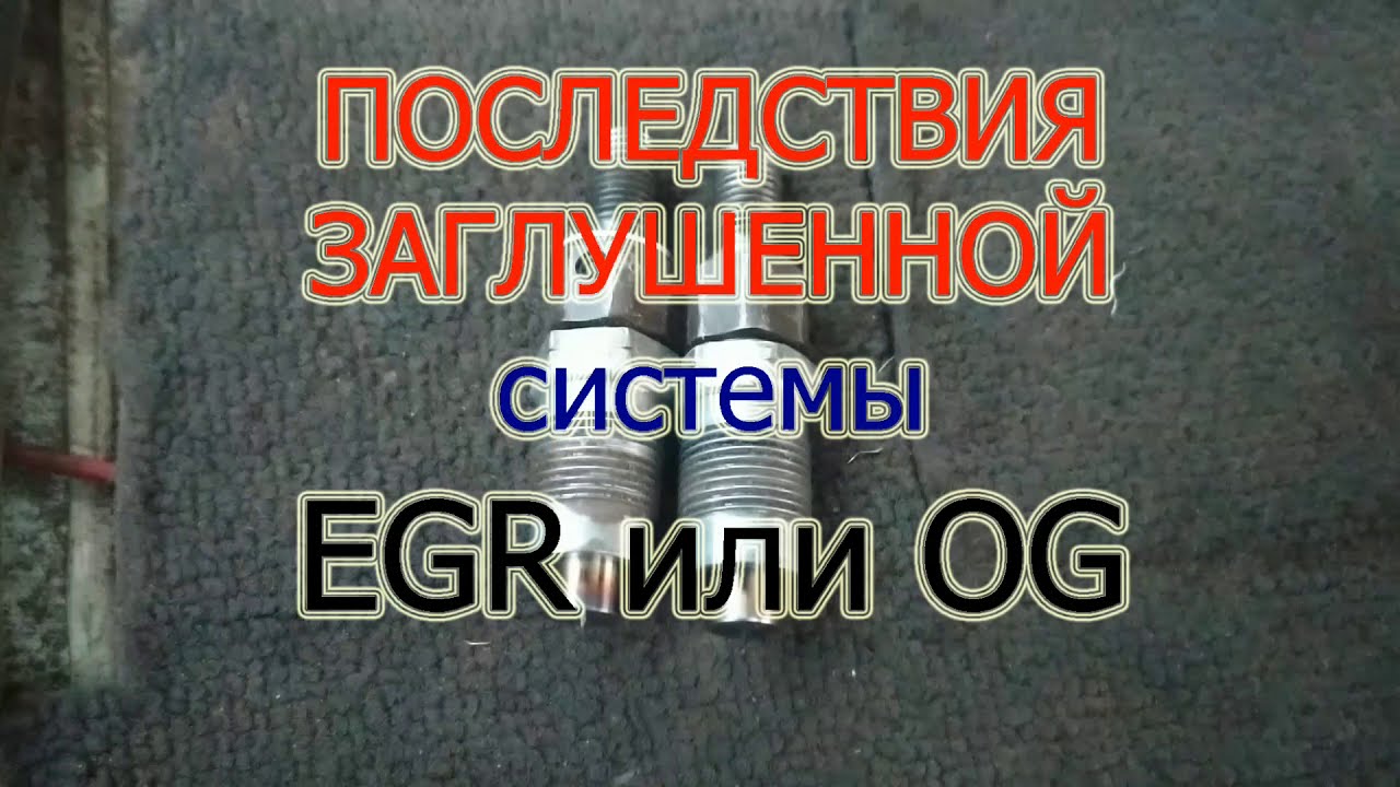 Последствия заглушенного EGR без прошивки ЭБУ