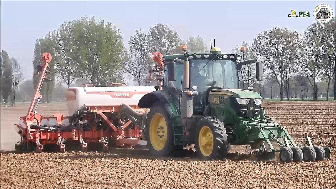 John Deere 6130R + Gaspardo CHRONO 708 - Gruppo PEA - Semina mais 2022