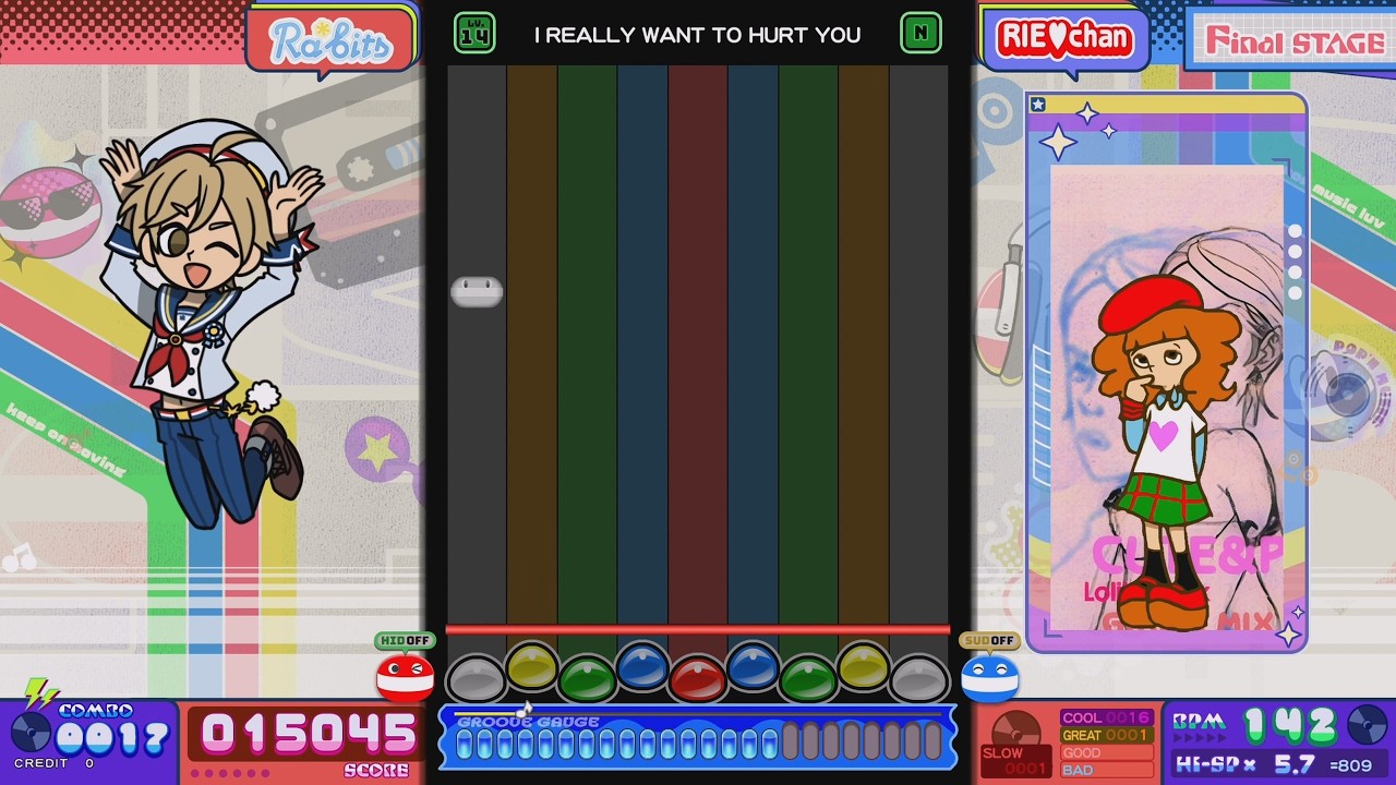 [POP'N MUSIC High⭐️Cheers!!] ポップス - I REALLY WANT TO HURT YOU (N) 991 MAX-3