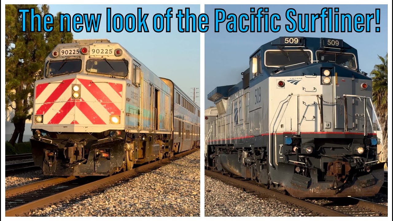 Remember when the Surfline became cool again? (Amtrak Dash-8s 503, 509, 510, and AmCal Cabbages!)