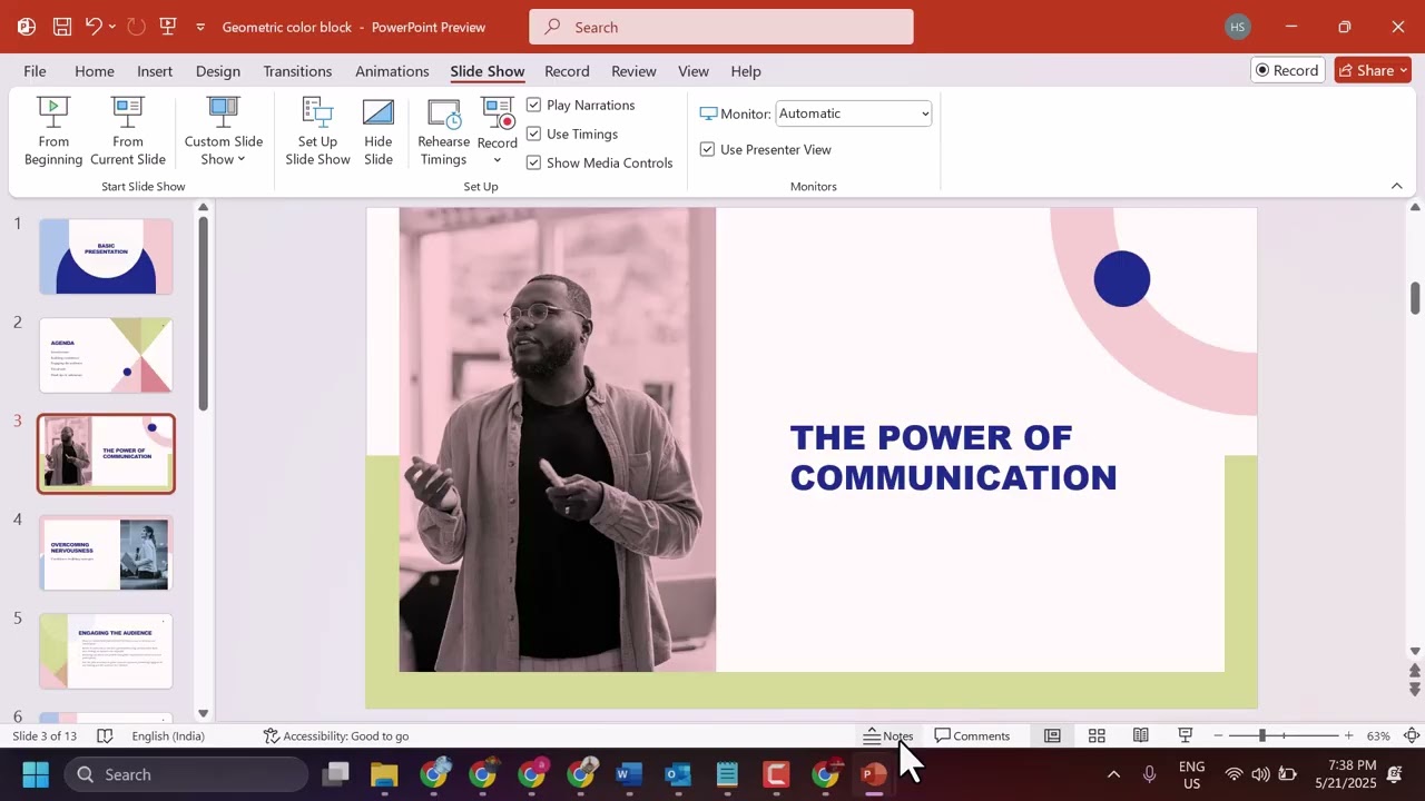 How to See Presentation Notes while presenting PowerPoint slides on Zoom