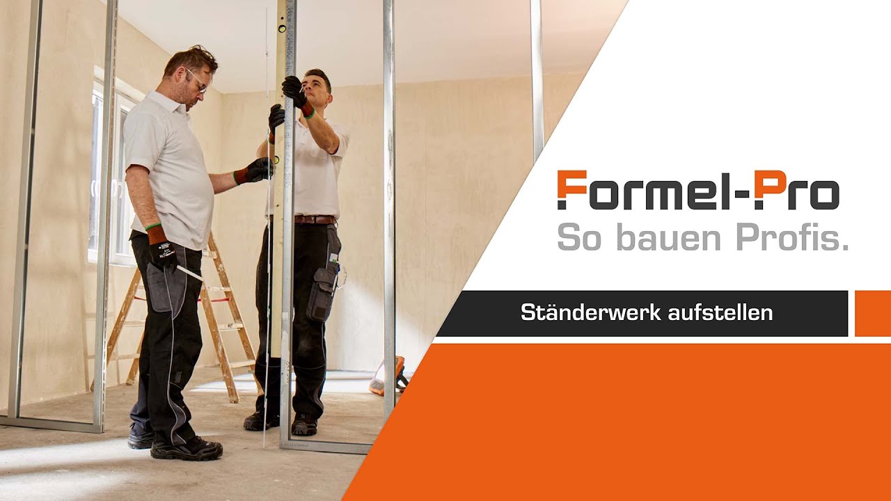 Formel-Pro Trockenbau: St&auml;nderwerk aufstellen