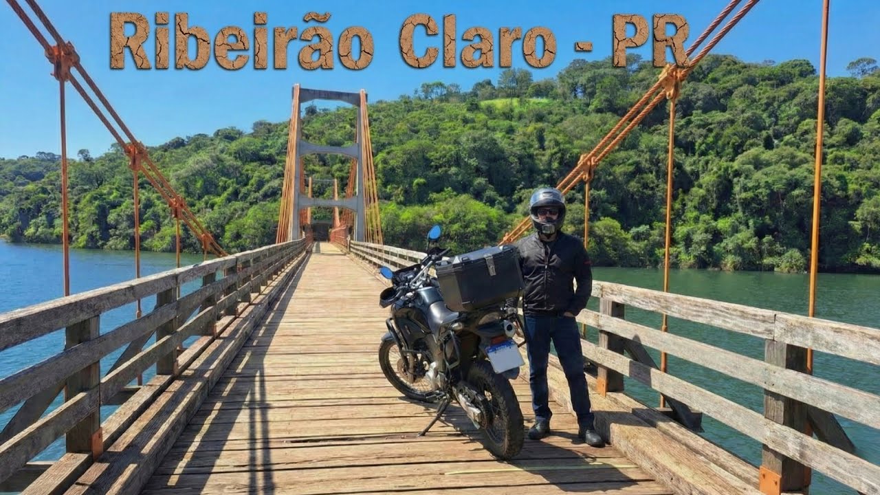 Morro do Gavião, Pedra do Índio, Ponte Pênsil e muita TERRA - Ribeirão Claro, PR | XRE300