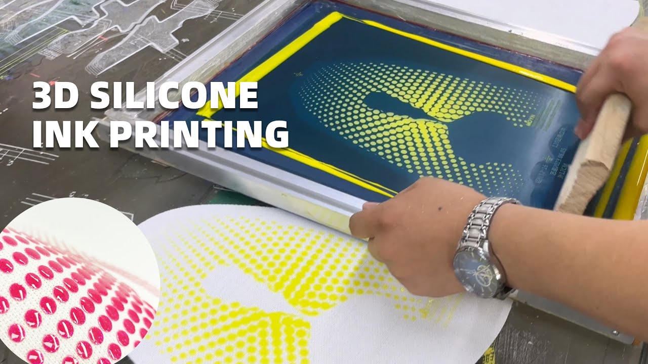 MOYN Silicone Ink screen printing for shoes printing 3D Effect