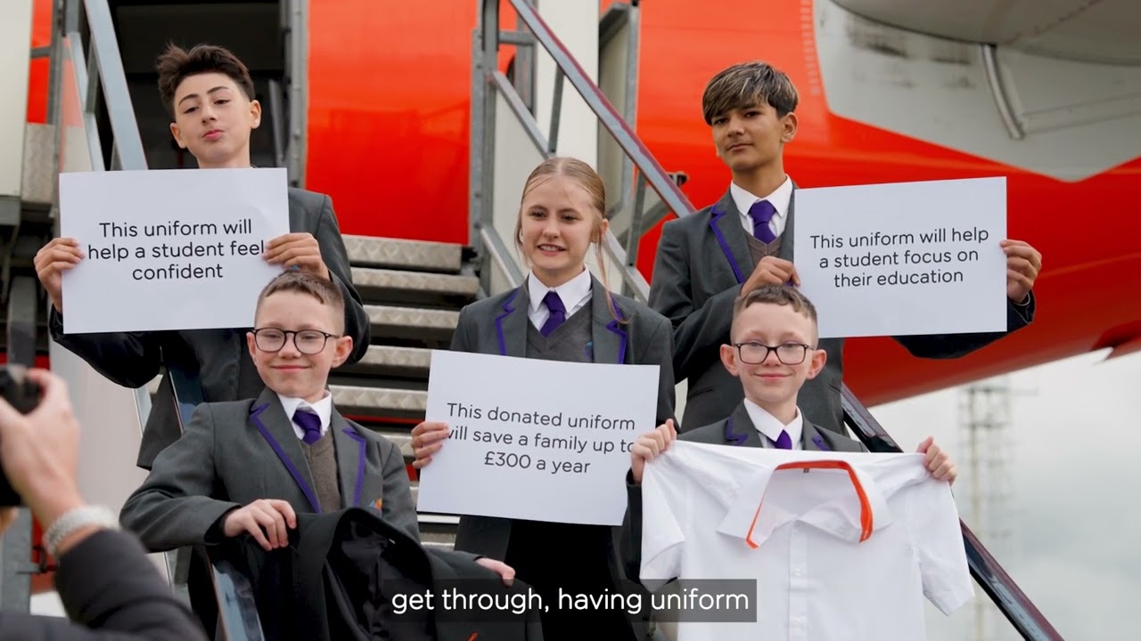easyJet turn thousands of old crew outfits into school uniforms