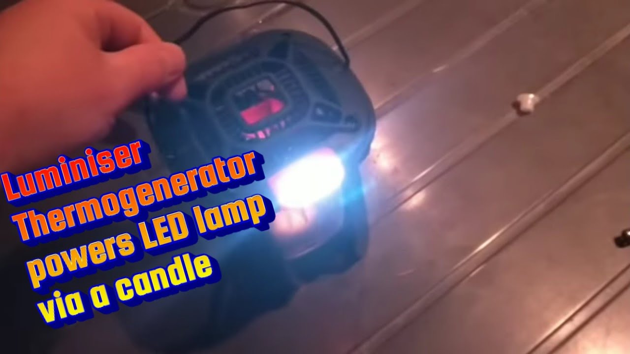 Luminiser Thermogenerator lamp cheap oil candle powered energy LED light from just a heat difference