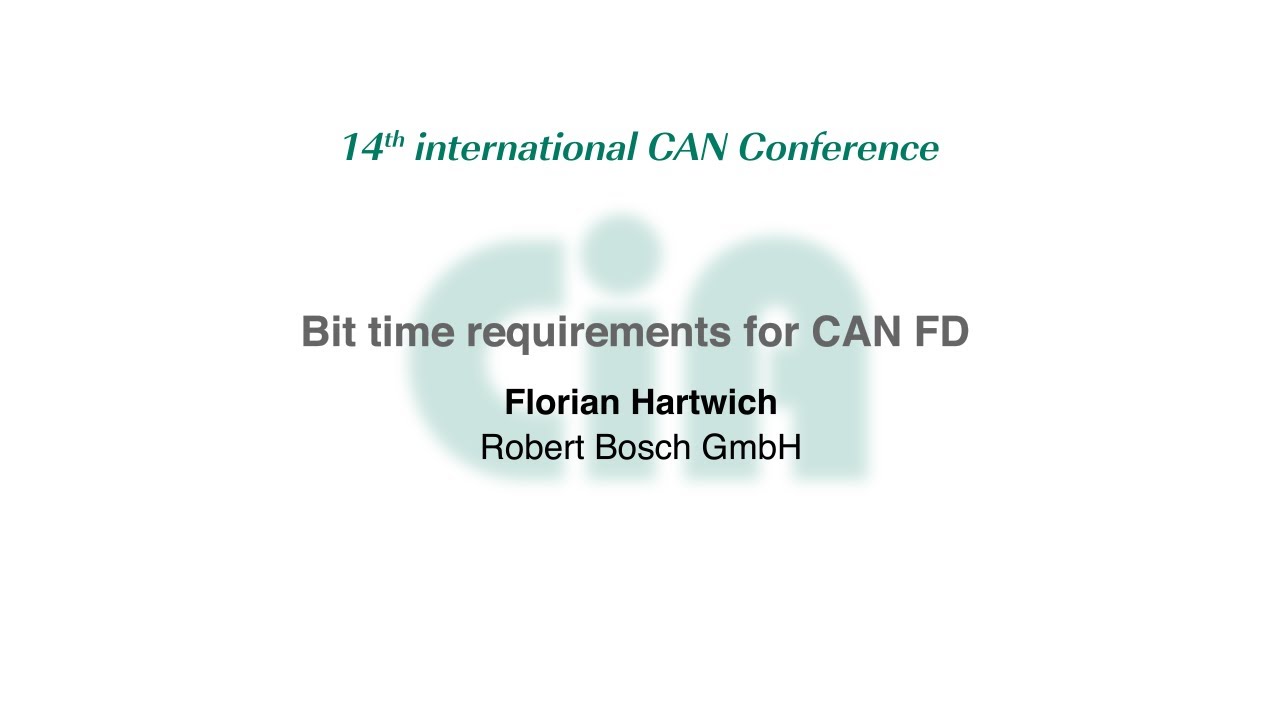Bit time requirements for CAN FD