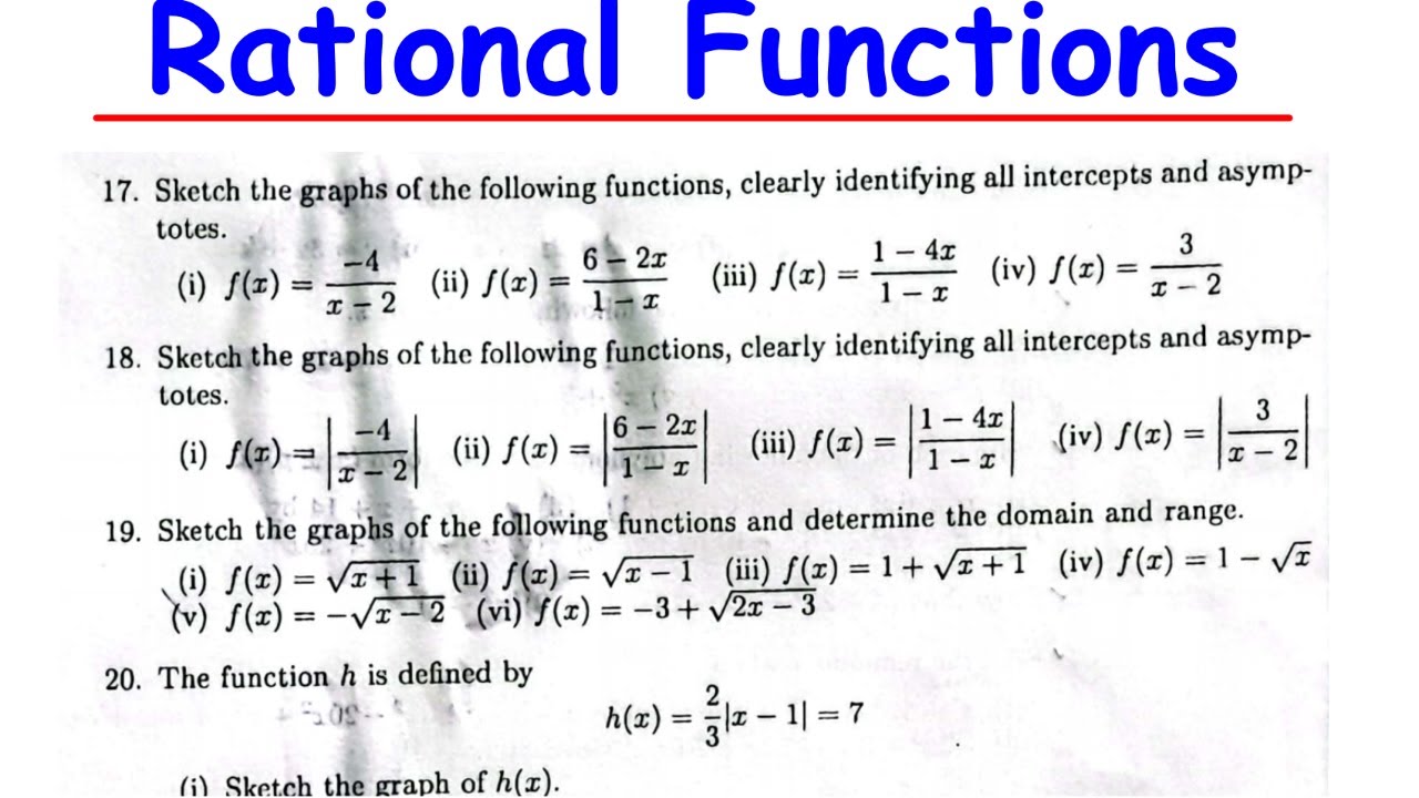 Rational Function Recorded Class|Quiz 2 Preparations
