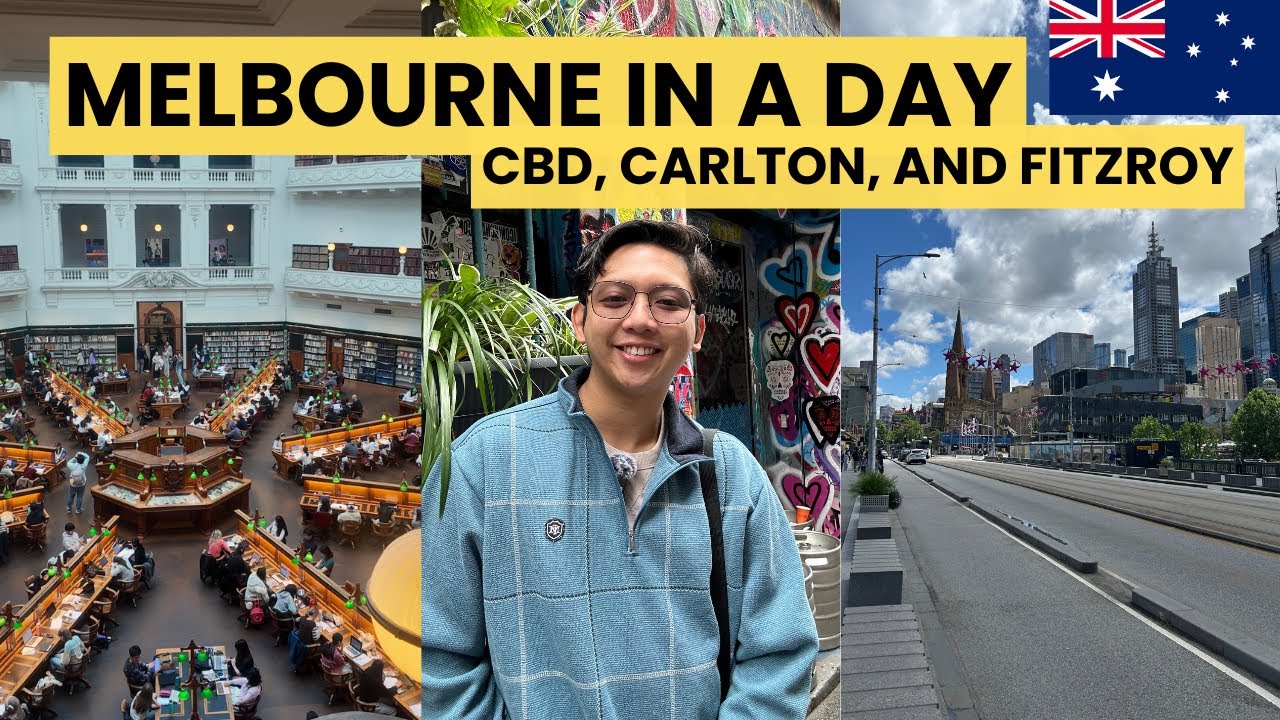 What to Do in Melbourne in ONE DAY (CBD, Carlton, Fitzroy!) 🇦🇺 • RJ Tries To Travel AUSTRALIA