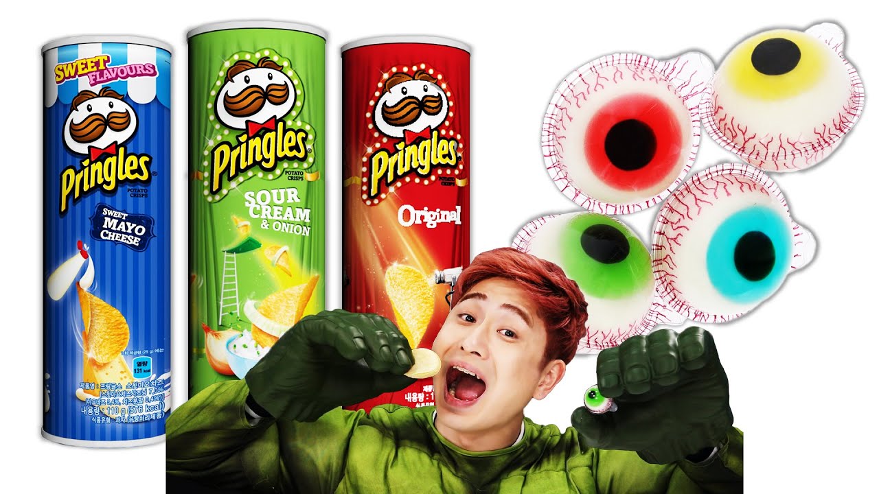 Pringles eyeballs jelly 프링글스 눈알젤리 LuckyKangi Mukbang 럭키강이 먹방