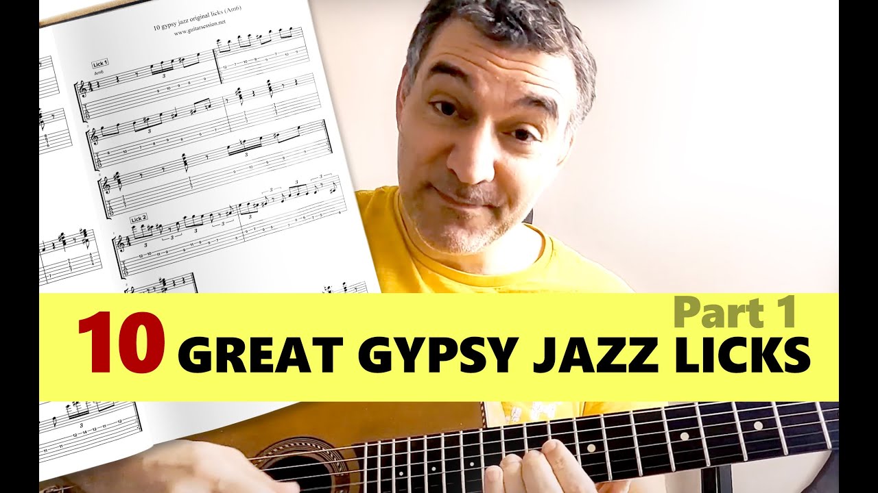 10 Great Gypsy jazz licks ! part 1 (1-5)