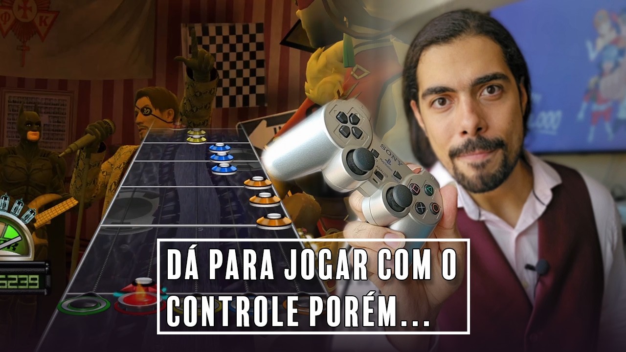 Como jogar Guitar Hero World Tour Definitive Edition com controle normal, sem instrumentos